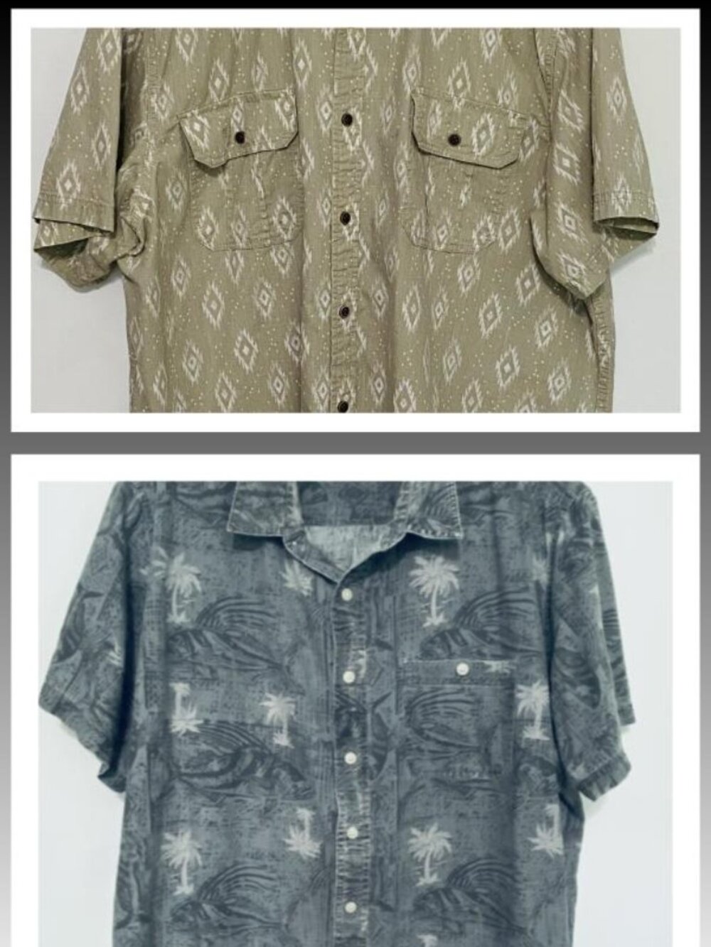 (2) Men's 2X SS Shirts, Button-Up, Northwest Territory, Croft & Barrow, VGUC